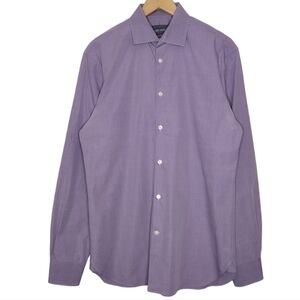 John Varvatos Men's Luxury Cotton Slim Fit Long Sleeve Button Down Dress Shirt